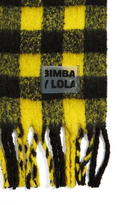 YELLOW CHECKED SCARF 2
