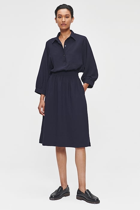 FLUID WAISTED DRESS INK BLUE 1