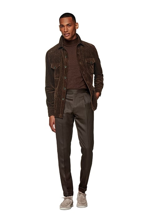 DARK BROWN RELAXED FIT SHIRT-JACKET 6