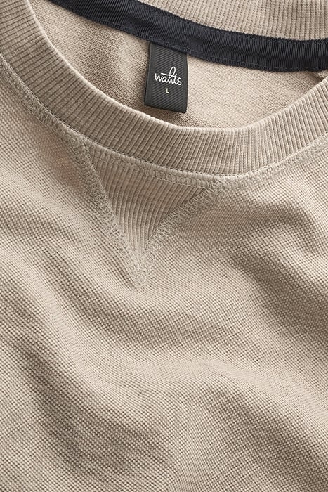 ROWE | PIQUÉ SWEATER SAND MELANGE 3