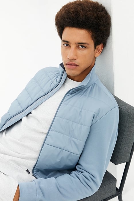 GRIFFIN | QUILTED SWEAT JACKET CHALK BLUE 4