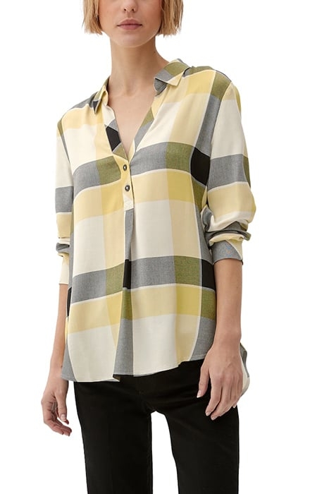 S.OLIVER BLOUSES BROWN CHECK 2