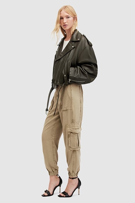 FRIEDA TENCEL TROUSE WASHED OLIVE GREEN 5