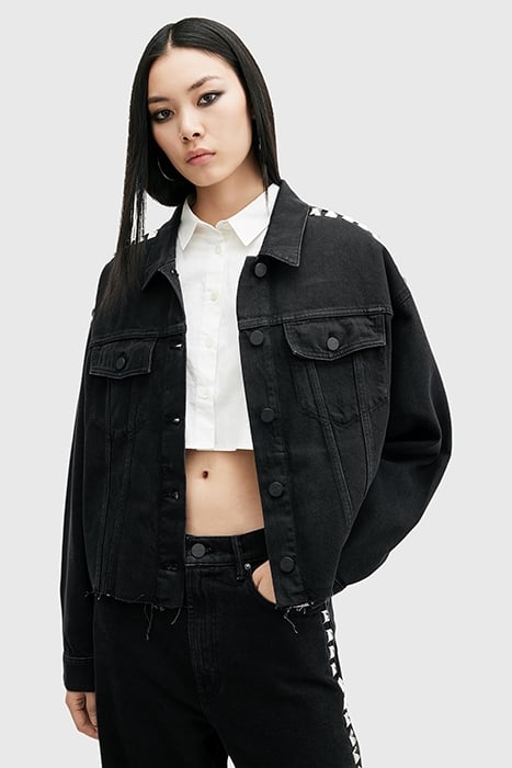 PIPER STUD SHACKET BLACK 1