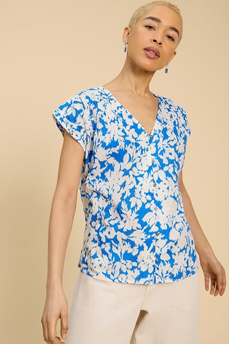 RAE COTTON VEST BLUE 1