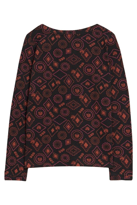 NELLY TEE BLACK PRINTED 2