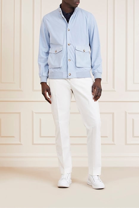 REAL SUEDE BOMBER FUNNY BLUE 3