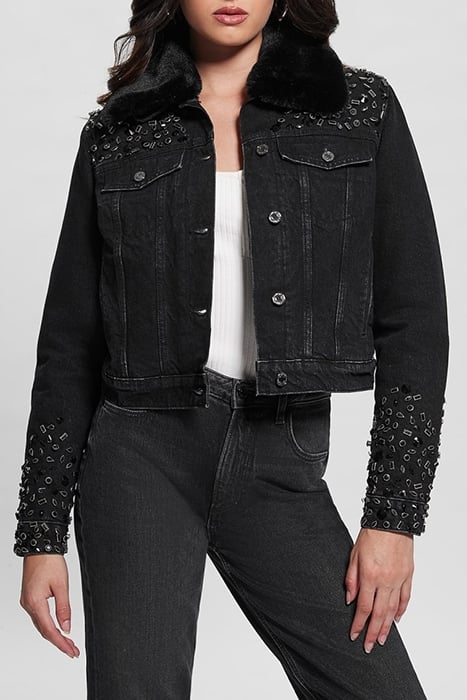 DORIA SHEARLING JACKET CRATERS STONES 1