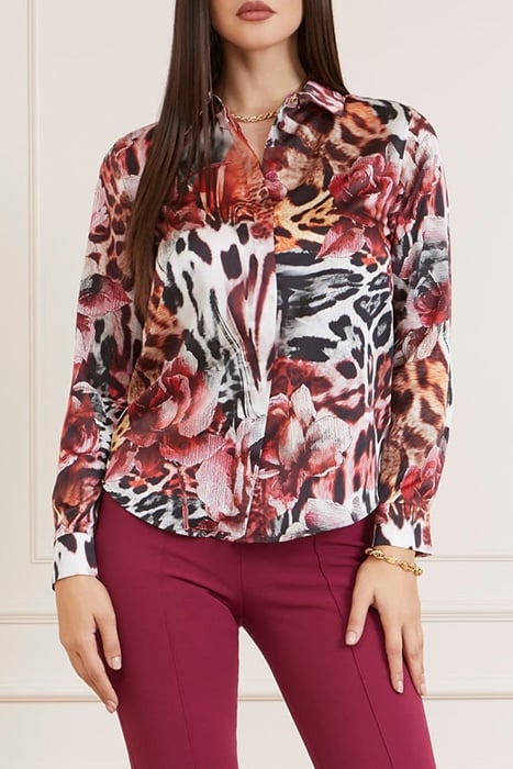 THE ICON BLOUSE PRINT LEOPARD ROSE BUTTON-DOWN SHIRT PRINT 1