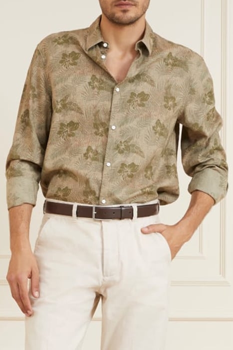 JOE COLLAR NOTCHE SAND HIBISCUS CASUAL SHIRT PRINT 5