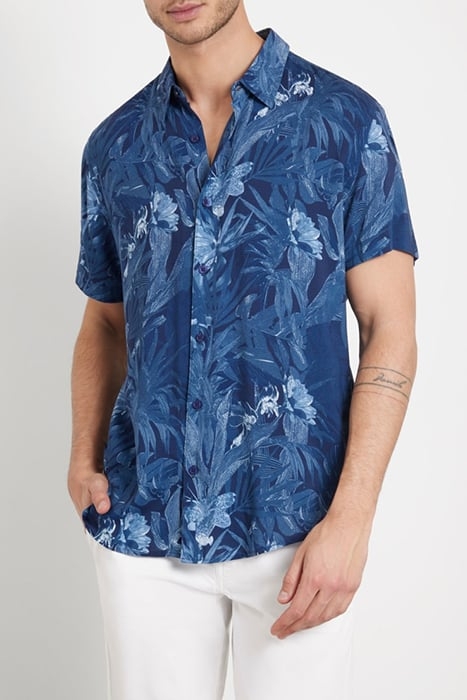 SS ECO RAYON TROPICAL SHIRT ETCHED TROPICAL PRIN 1