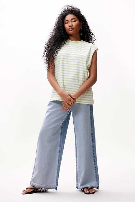 FOLDED SHOULDER SINGLET MATCHA 2