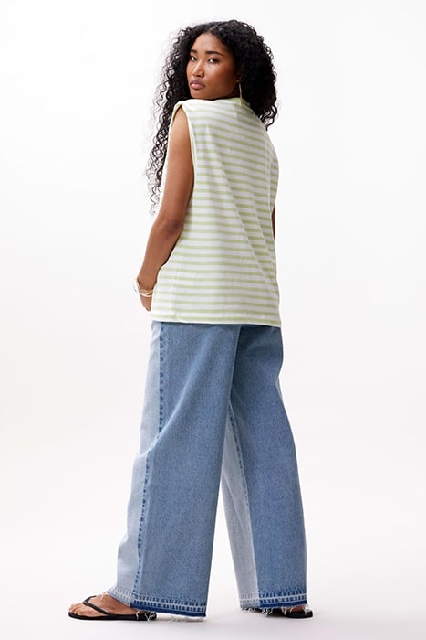 FOLDED SHOULDER SINGLET MATCHA 3