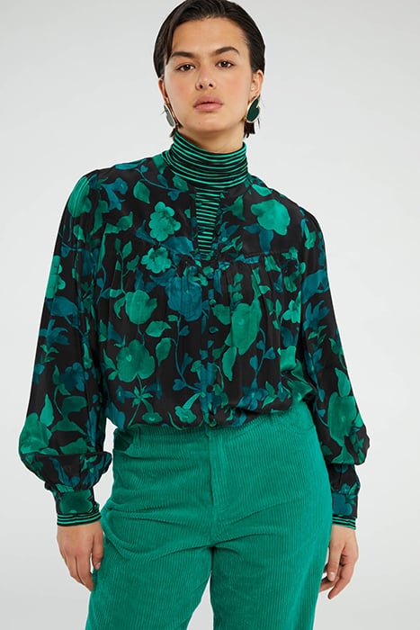 RESA BLOUSE BRIGHT TEAL/TASTY TE 1