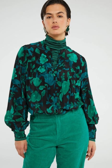 RESA BLOUSE BRIGHT TEAL/TASTY TE 5