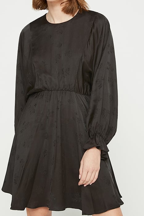 LS ROUND COLLAR SHORT A DRESS CARBONE 1