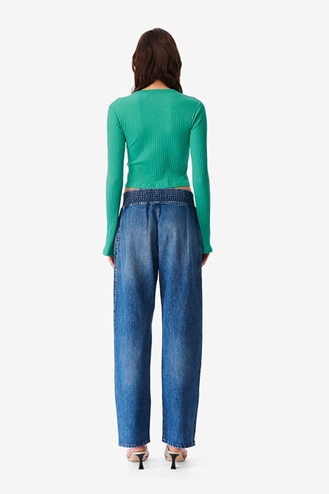 ERSILIA KNITTED SWEATER IN EMERALD 2