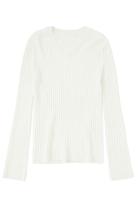 CREW NECK LONG SLEEVE KNITS IVORY 4