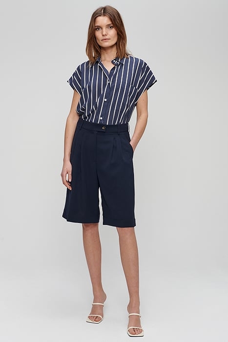 STRIPED OVERSIZED TOP MIDNIGHT BLUE 1