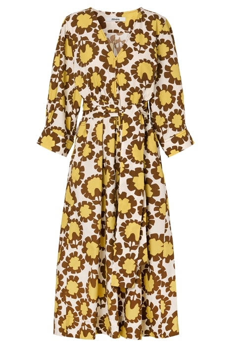 COTTON PRINTED DRESS YELLOW 3