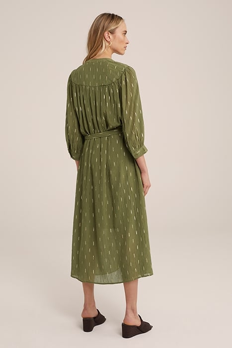 DRESS MID LENGTH OLIVE GREEN 2