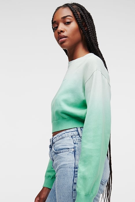 KLJ OMBRE CROPPED SWEATER KATYDID OMBRE 3