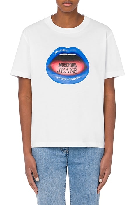 MOUTH PRINT JERSEY T-SHIRT WHITE 1