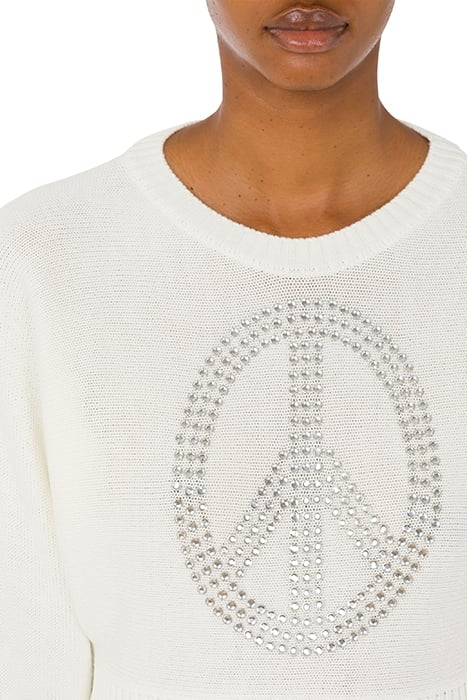PEACE SYMBOL WOOL BLEND SWEATER WHITE 4