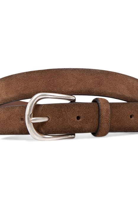 CIGAR SUEDE THIN BELT 4