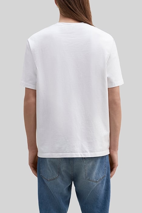 UNISEX WHITE COTTON EMBROIDERED GENDER FREE T-SHIRT 2