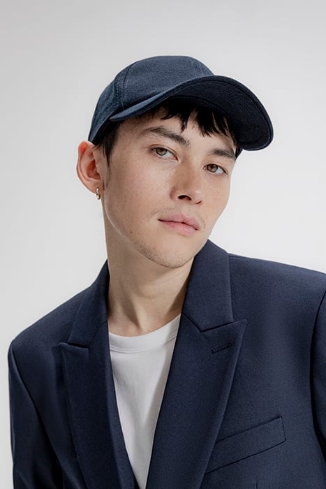 UNISEX DARK NAVY EMBROIDERED GENDER FREE CAP 1