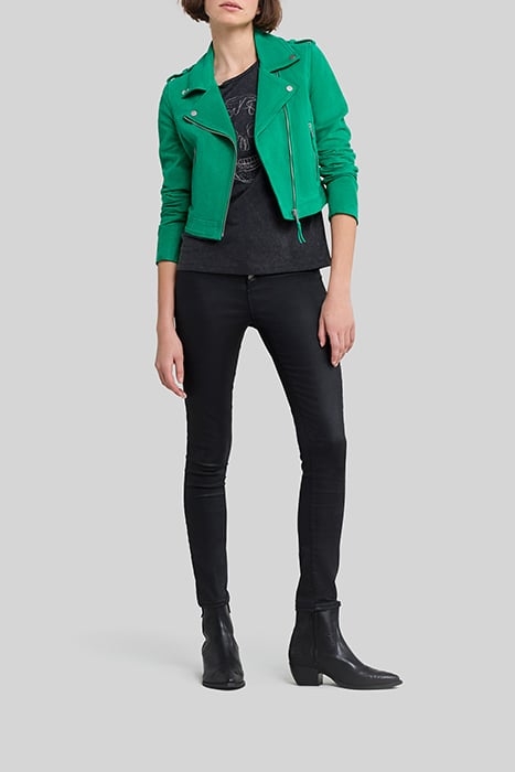 MINT SUEDE BIKER-STYLE JACKET 3