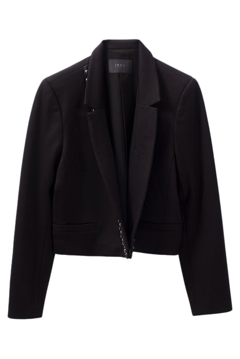 BLACK STUDDED SHORT SUIT JACKET 4