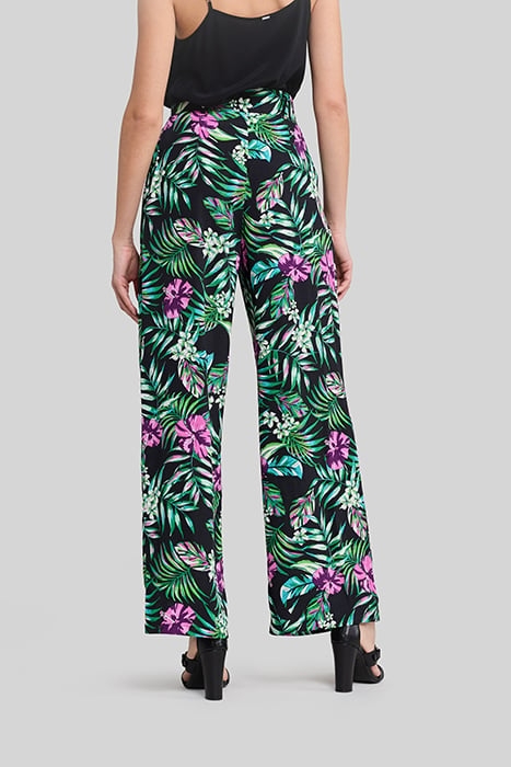 BLACK LENZING™ ECOVERO™ TROPICAL WIDE-LEG TROUSERS 2