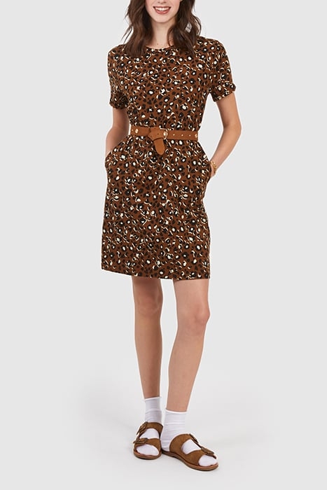 CAMEL LEOPARD PRINT DRESS 1