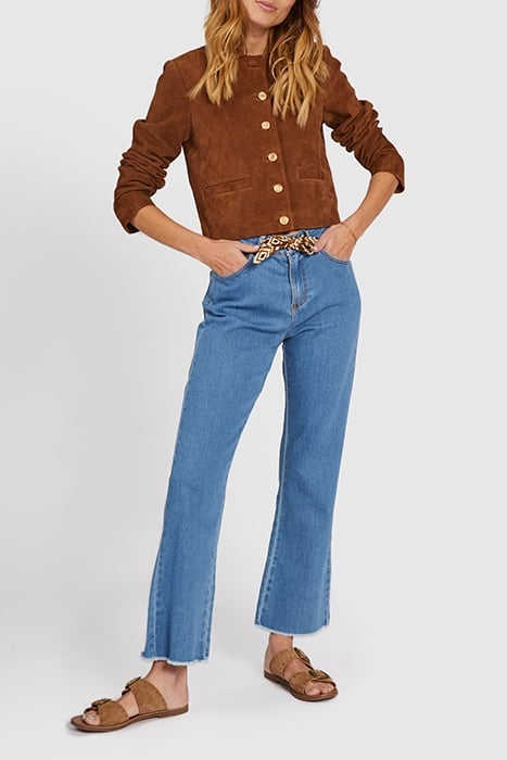 AUTHENTIC FLARED JEANS WITH ETHNIC SCARF 5