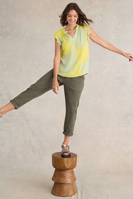 TWISTER CHINO TROUSER KHAKI GREEN 5