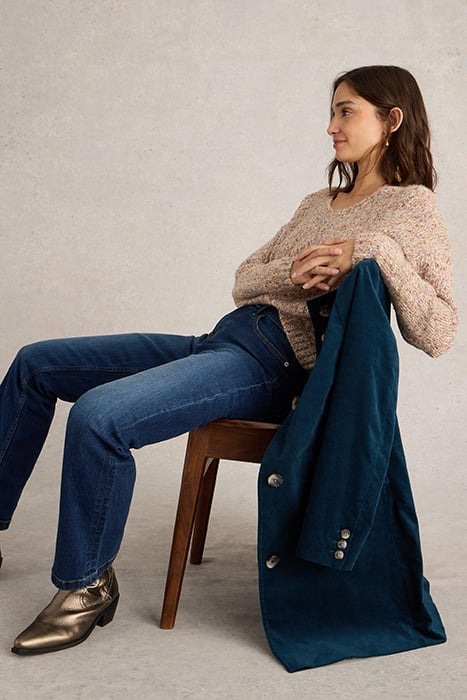 KARLA VELVET COAT DARK TEAL 4