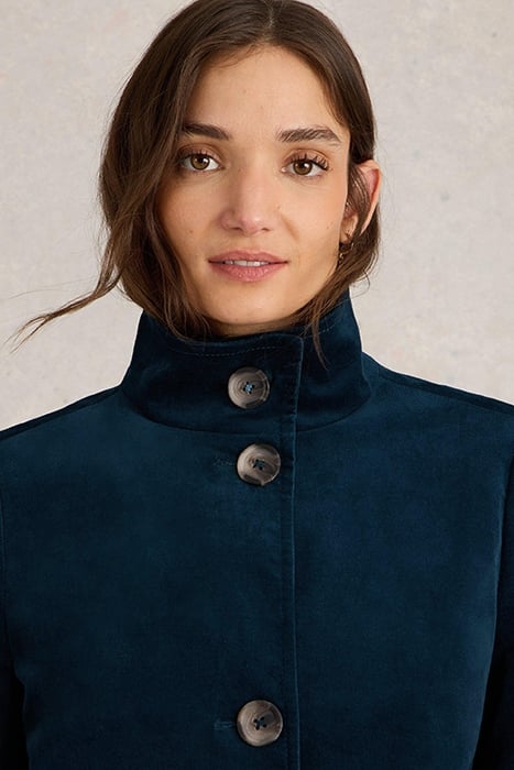 KARLA VELVET COAT DARK TEAL 5