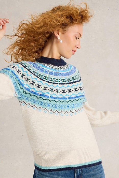 FROSTED FAIRISLE JUMPER NATURAL MULTI 4