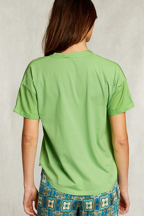 GREEN V-NECK BLOUSE WITH POCKET GREEN 2