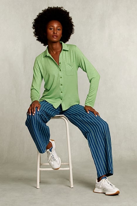 GREEN VISCOSE T-SHIRT WITH POCKET GREEN 3