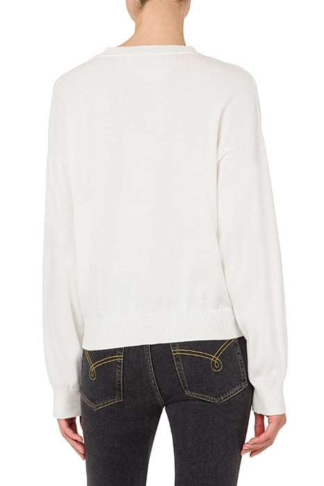 PEACE & LOVE COTTON SWEATER WHITE 2