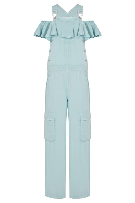 GARMENT-DYED LYOCELL DUNGAREES BLUE 3