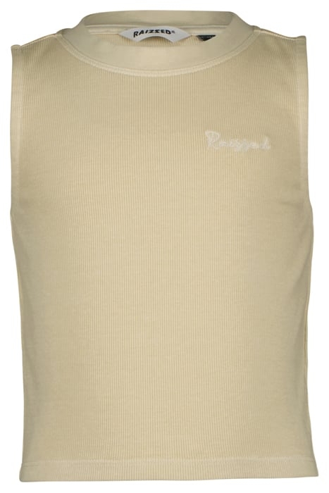 GIRLS LONDON SINGLET DUSTY SAND 3