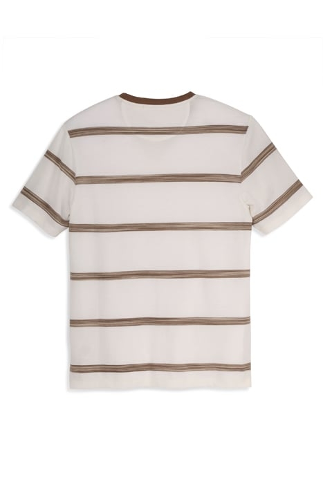 TEXTURED SPACEDYE STRIPE SS TEE SWAN 2