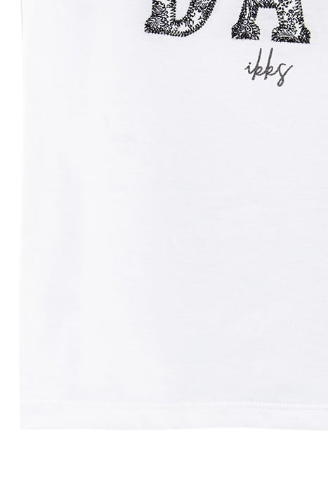BOYS’ WHITE ORGANIC COTTON T-SHIRT WITH PRINT & EMBROIDERY 5