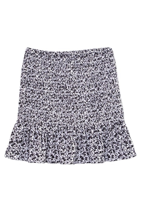 GIRLS' OFF-WHITE SKIRT WITH BLACK FLOWER PRINT 1