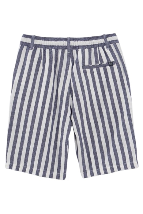 BOYS' NAVY BERMUDA SHORTS WITH ECRU STRIPES 2