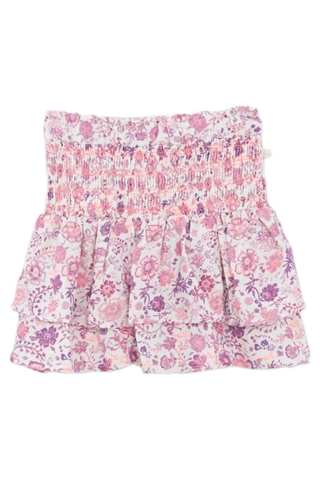 GIRLS’ OFF-WHITE SKIRT WITH VIOLET FLOWER PRINT 1